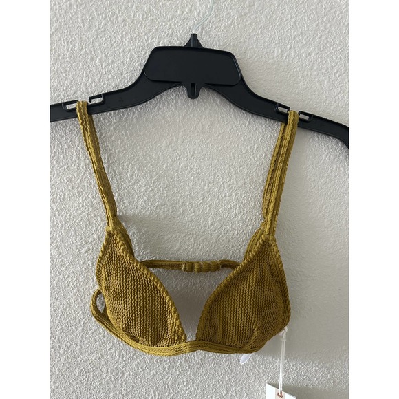 Good American Always Fits Triangle Top Dirty Olive Textured - Picture 5 of 8